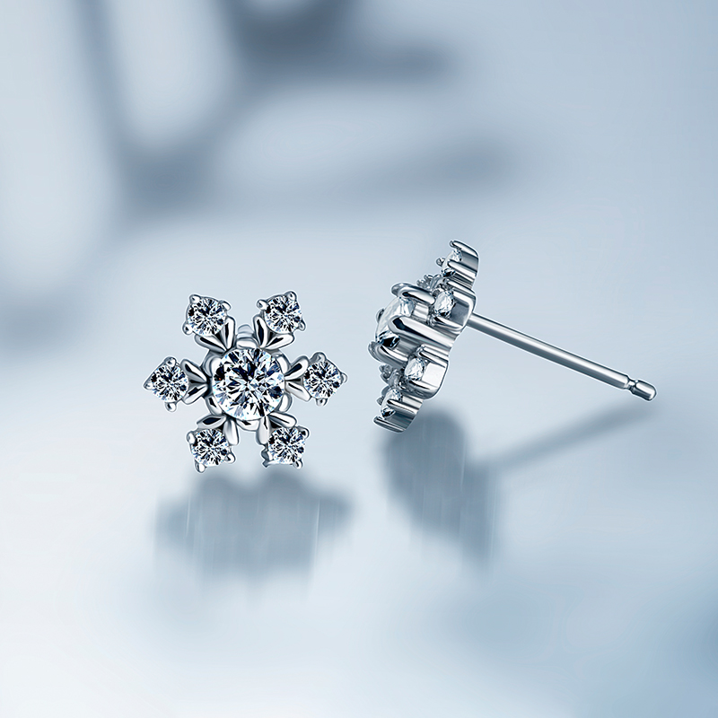 海盗船微镶工艺雪花耳环