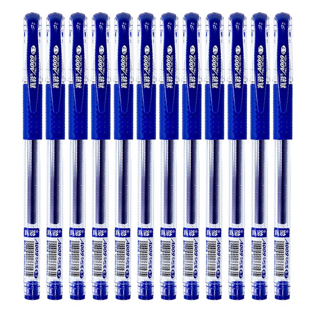 真彩a009 真彩中性笔 蓝色 0.7mm 通用头 12支装