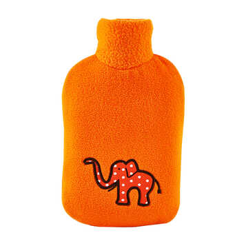 hugo frosch德国进口 可爱卡通 大象迷你儿童小热水袋绒布注水灌水充