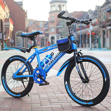 儿童自行车18/20/22寸适合5-16岁男女款中小学生山地单车 蓝色单速