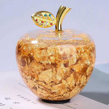 金箔苹果摆件创意圣诞节平安果金苹果平安夜送男女朋友礼物品
