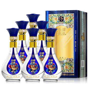 汾酒集团53度475ml汾牌淡雅珍品整箱6瓶礼盒装