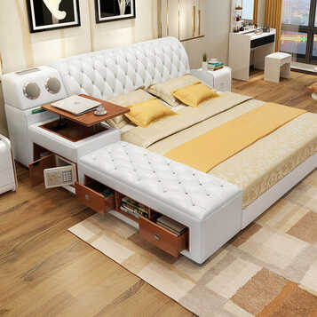 时尚真皮床 - 商品搜索 - 京东