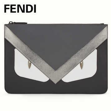 购 芬迪(fendi)男士女士小牛皮小怪兽手拿包手包(30x20cm) 7n0078 8fj