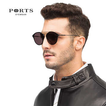 ports宝姿 男士太阳镜遮阳墨镜眼镜潮时尚休闲psm11711 黑色 mb99