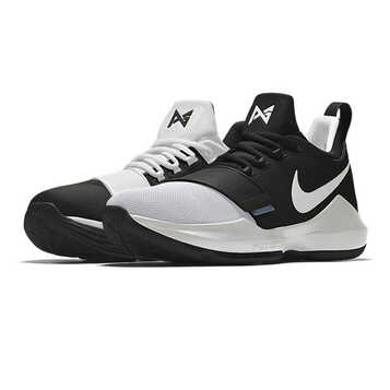 耐克nike pg1 id 保罗乔治 黑白鸳鸯 泡椒篮球鞋 aa1747-991 aa1747