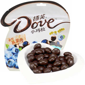 德芙 蓝莓黑巧克力糖果巧克力 100g