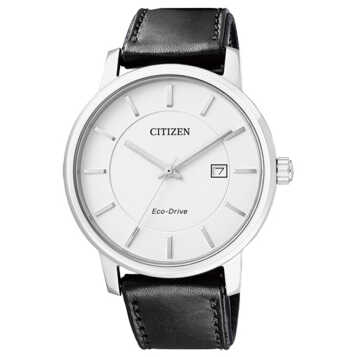 西鐵城(citizen)手錶 光動能小牛皮錶帶情侶表男表bm6750-08a