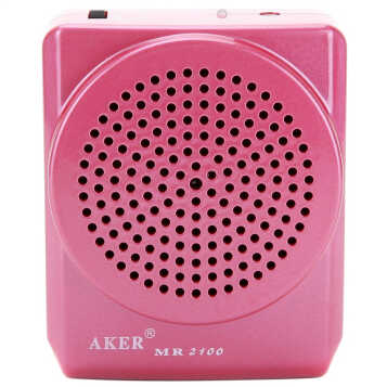 愛課(aker)mr2100小蜜蜂擴音器便攜腰掛鋰電喊話器教師專用音響(紅色)