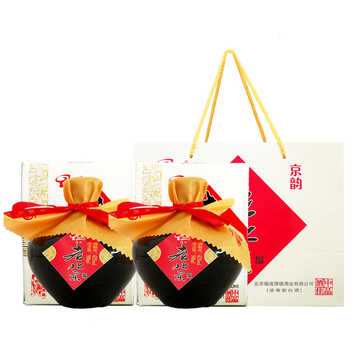 京东配送【送京豆】福成老北京京韵黑坛42度浓香型白酒500ml/坛礼盒