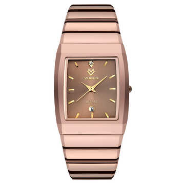 沃度(vodoy)手表男方形钨钢防水石英表男表 商务时尚男式腕表人工蓝