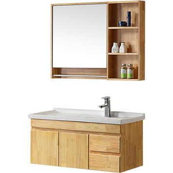 名爵(mejue)z-6214090实木卫浴柜洗脸盆柜套装挂墙浴室柜组合