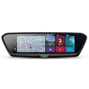 凯立德m550智能后视镜行车记录仪导航仪预警测速倒车影像一体机 高清