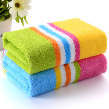 毛巾家纺 纯棉吸水亲肤透气情侣简约米兰春天毛巾两条礼盒装33*70m