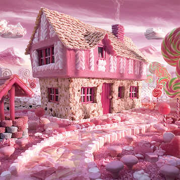 伯特利之家 木质拼图300片木制拼插 糖果屋 红房子 儿童益智玩具 外框