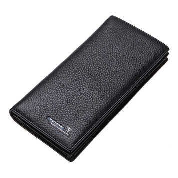 啄木鸟(tucano)男士钱夹长款多功能荔枝纹牛皮青年钱包waa2141a-89