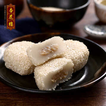 杏花楼 上海特产糕点麻薯麻糬糯米糍团子点心中国传统美食甜品200g 白