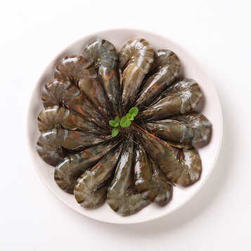 简单滋味 越南黑虎虾草虾 400g/袋 16-20只 火锅 海鲜年货