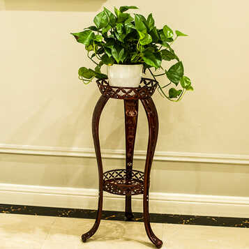 悠花 家居 欧式铁艺花架 客厅室内落地多层花架子阳台花盆架盆景架 酒