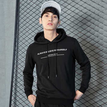 森马(semir) 卫衣男2017秋季新款男士韩版潮流连帽套头衫潮牌字母
