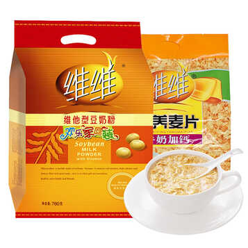 维维 植物蛋白早餐谷物 即食冲饮代餐粉 维他型豆奶粉760g 牛奶加钙