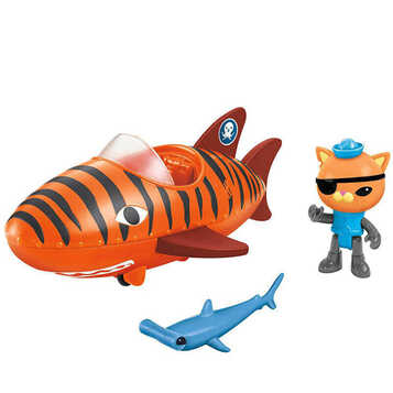 费雪(fisher price) 海底小纵队玩具蓝鲸艇套装探险队员8人男孩儿童