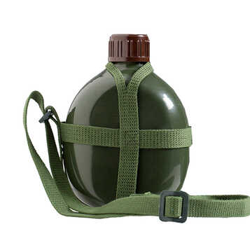 式铝军绿色水壶 户外运动军训大容量水壶 军迷便携水壶 野营军迷用品