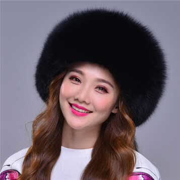 新款狐狸毛帽子女士真皮草水貂皮帽子冬天护耳狐狸皮蒙古帽公主帽