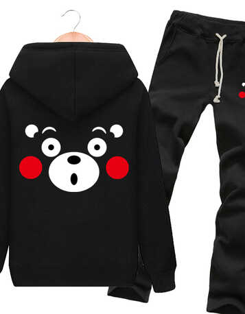 臻道 秋冬季熊本熊卫衣熊笨熊衣服kumamon熊本吉祥物可爱春季连帽外套