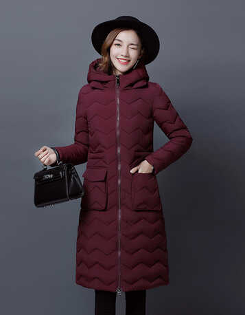 棉衣女中长款棉袄女2017新款韩版修身过膝外套女冬羽绒棉服女装潮