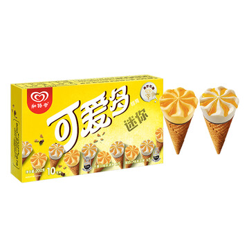 和路雪 迷你可爱多 芒果酸奶口味 冰淇淋家庭装 20g*10支 雪糕【图片