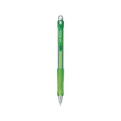 日本三菱（Uni）M5-100活动铅笔 0.5mm学生自动铅笔橡胶手握透明彩色杆带橡皮可擦笔 绿色