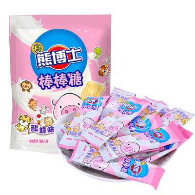 徐福记 熊博士 棒棒糖 酸奶味 休闲零食食品糖果下午茶点心 分享装