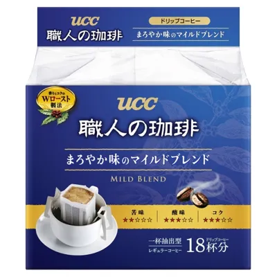 悠诗诗（UCC）滴滤式职人咖啡粉(圆润柔和) 7g*18p/袋 日本进口