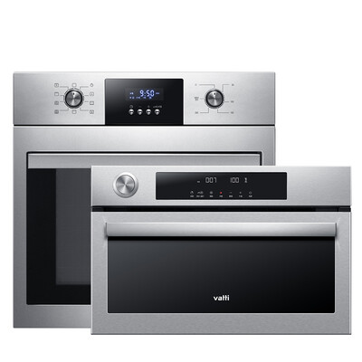 【京东自营】华帝 (vatti)家用嵌入式烤箱 嵌入式蒸箱多功能蒸烤两件