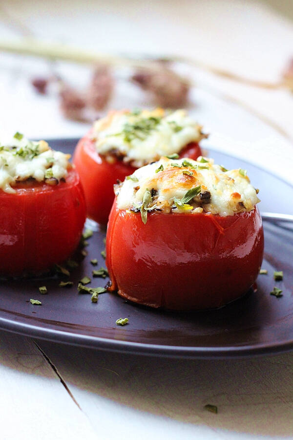 别具一格的开胃小吃,芝士焗番茄