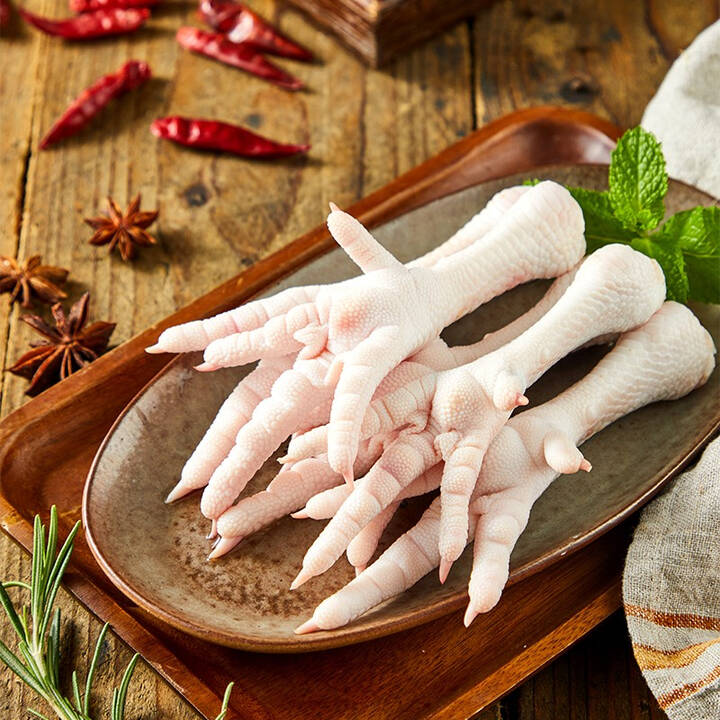 圣农鸡爪1kg袋烤鸡爪卤鸡爪卤鸡脚卤味食材鸡长爪带棍凤爪冷冻鸡肉