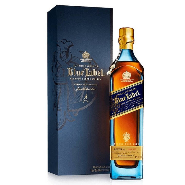 洋酒尊尼获加johnniewalker洋酒苏格兰调和威士忌蓝牌蓝方750ml