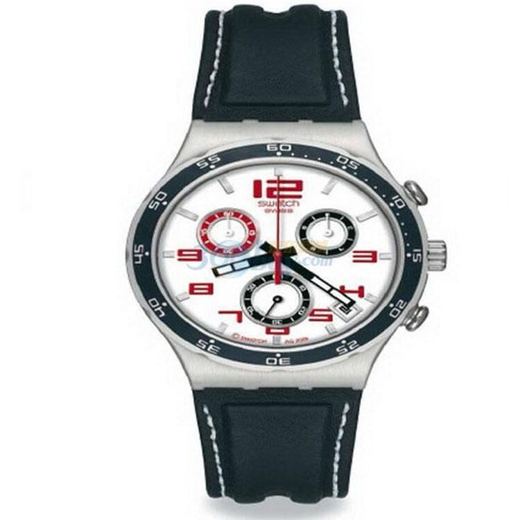 斯沃琪(swatch)手表 金属三眼多功能系列石英男表命运之环ycs516