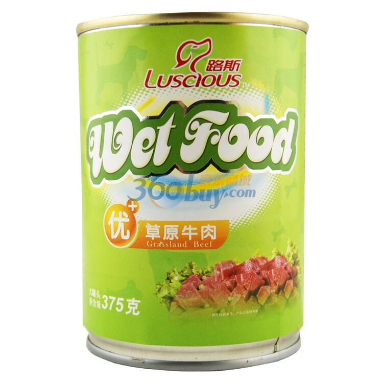 路斯宠物草原牛肉罐头375g*12罐
