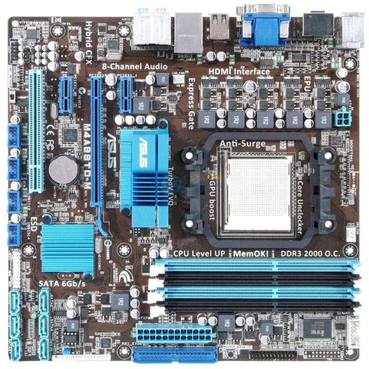 华硕asusm4a88tdm主板amd880gsocketam3