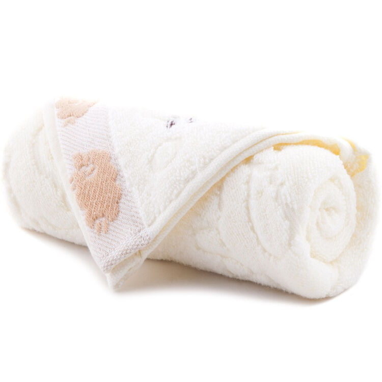 【京东超市】三利 毛巾家纺 纯棉卡通可爱绵羊毛巾 米白