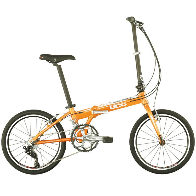 环球自行车ucc变形金刚20sram16速v刹全铝合金折叠自行车橙色
