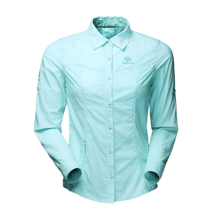 kailas凯乐石运动休闲户外女款长袖快干衣kg522132浅蓝绿m码
