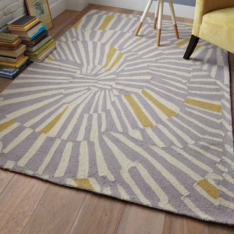 华伟手工晴纶地毯 客厅茶几沙发卧室书房 时尚美式现代简约抽象免洗