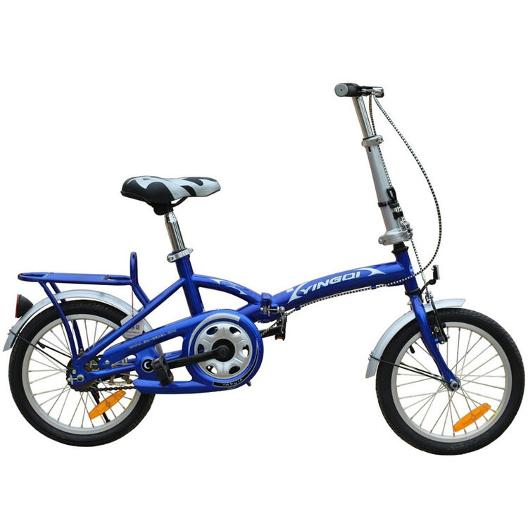 英骑008单速折叠自行车都市休闲自行车16寸兰色