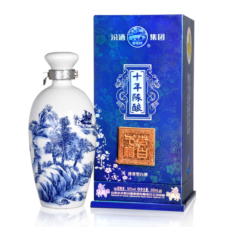 汾酒 青花瓷 十年陳釀 老白乾酒 50度 500ml【圖片 價格 品牌 評論】