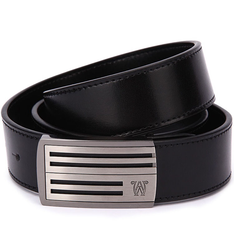 万里马wanlima 男士商务休闲牛皮板扣皮带32634190016黑色 京东自营