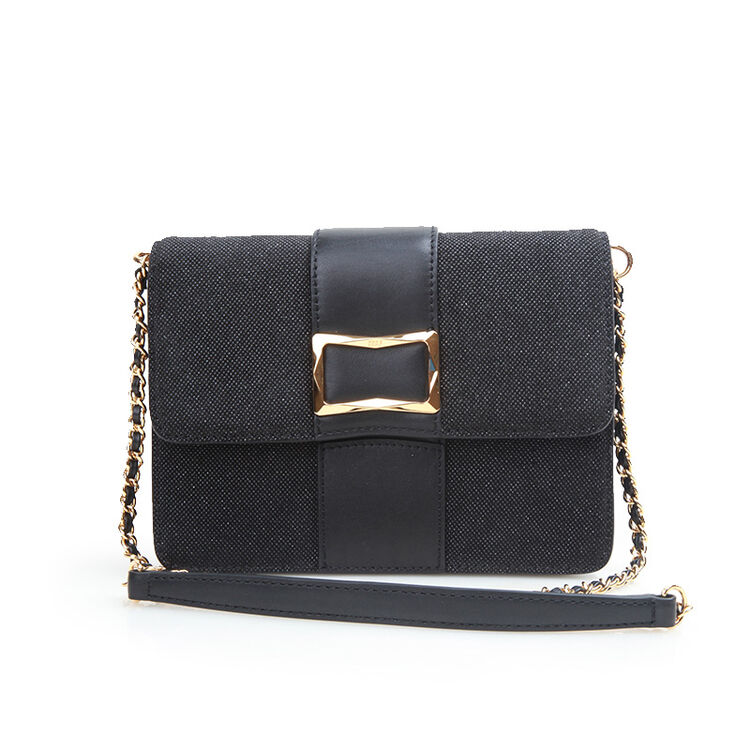 skap圣伽步2013春夏新品滴胶反毛皮链条包单肩斜跨女包10322122黑色94