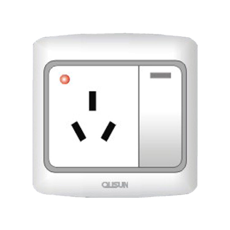 乔森家居电工电器a6雅典插座系列新年特惠直降 单极大跷板16a三级(led